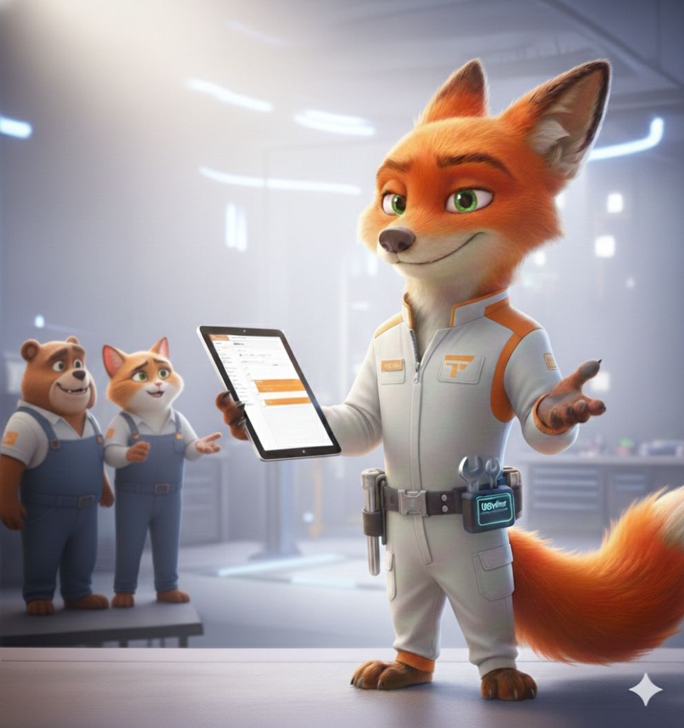 Fox welcoming you - Ready to help with your garage management needs
